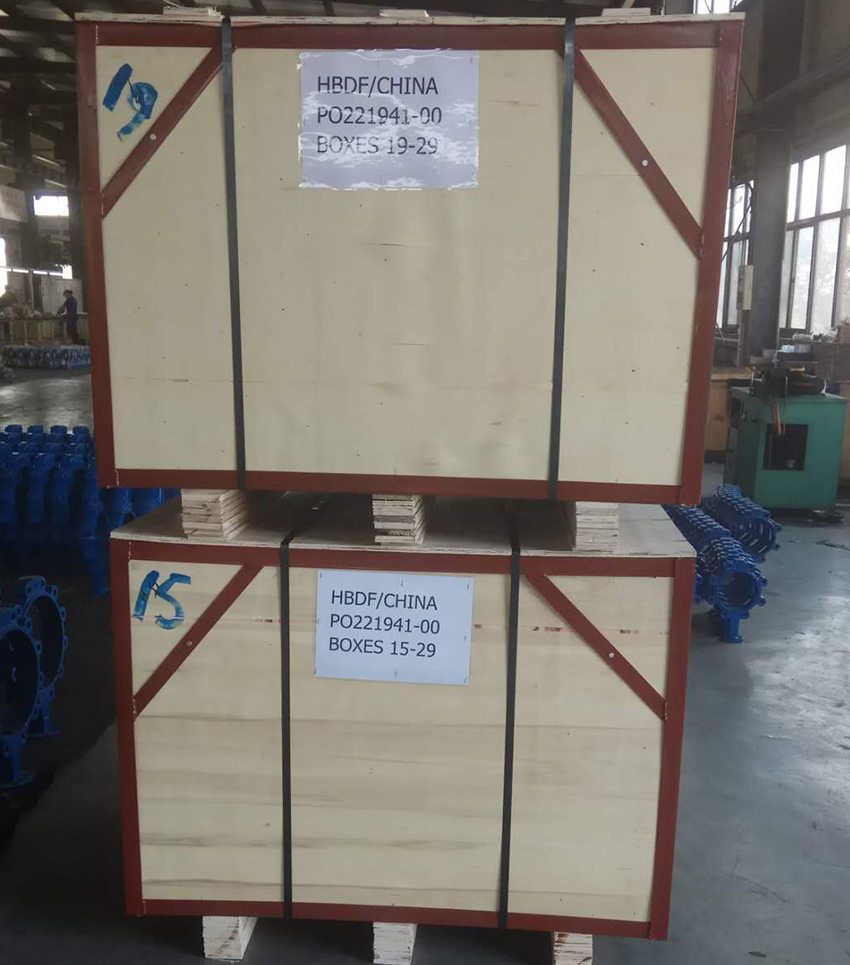 36 butterfly valve packaing and transportation
